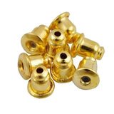 1000x Earrings Gold Metal Plug Stud Stoppers Findings Post Bullet Backing Bulk