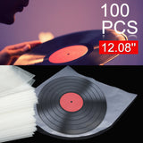 100Pcs 12.08" LP Vinyl Record Anti-static Plastic Cover Inner Sleeves Sheets