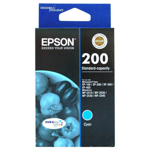 GENUINE Original Epson 200 Cyan ink T200292 XP-100 XP-200 XP-300 XP-310 XP-400 XP-410 WF-2510 WF-2520 WF-2530 WF-2540