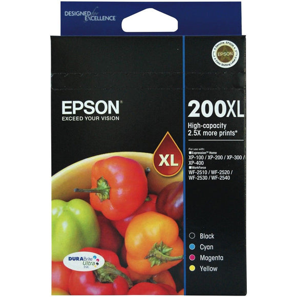 GENUINE Original Epson 200XL 4 ink Value Pack Cartridge T201692 C13T201692