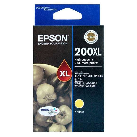GENUINE Original Epson 200XL Yellow Ink Cartridge Toner T201492 C13T201492