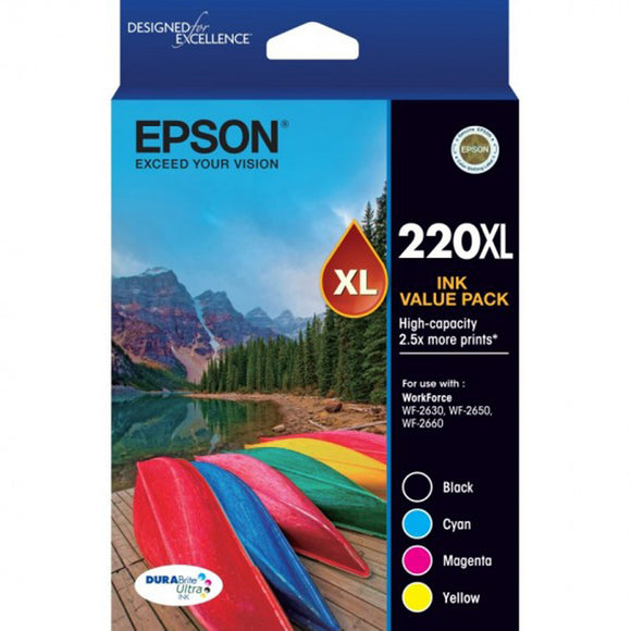 GENUINE Original Epson 220XL 4 Colour Value Pack WF-2630 WF-2650 WF-2660 T294692 C13T294692