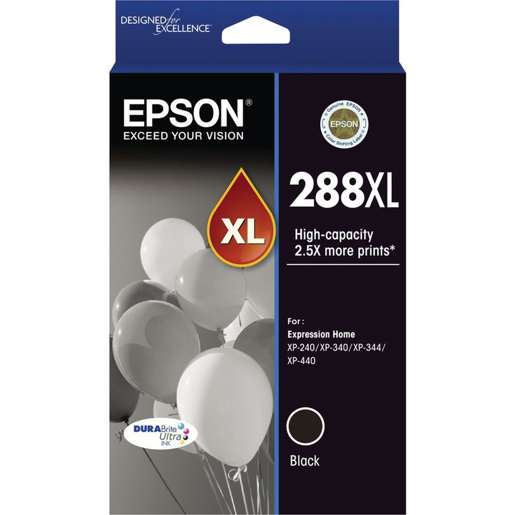 GENUINE Epson 288XL Black Ink Cartridge XP-240 XP-340 XP-344 XP-440 T3 ...