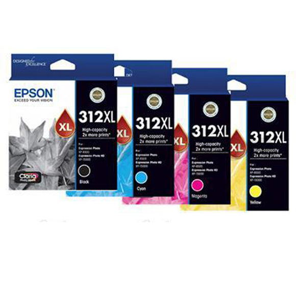 GENUINE Original Epson 312XL 4 Colours Ink Cartridge Toner XP-8500 XP-15000