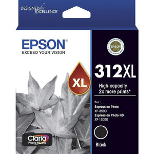 GENUINE Original Epson 312XL Black Ink Cartridge XP-8500 XP-15000 T183192