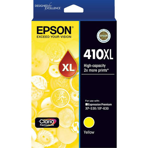 GENUINE Original Epson 410XL Yellow Ink Cartridge Toner XP-530 XP-630 T340492