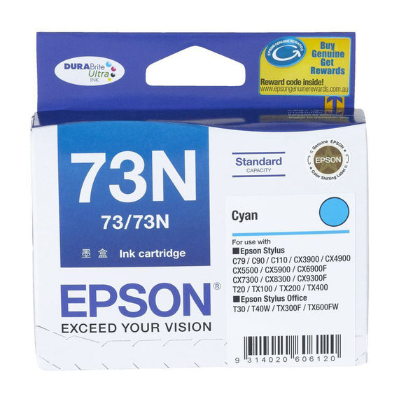 GENUINE Original Epson Stylus Office 73 73N CYAN Ink Cartridge Toner T105292