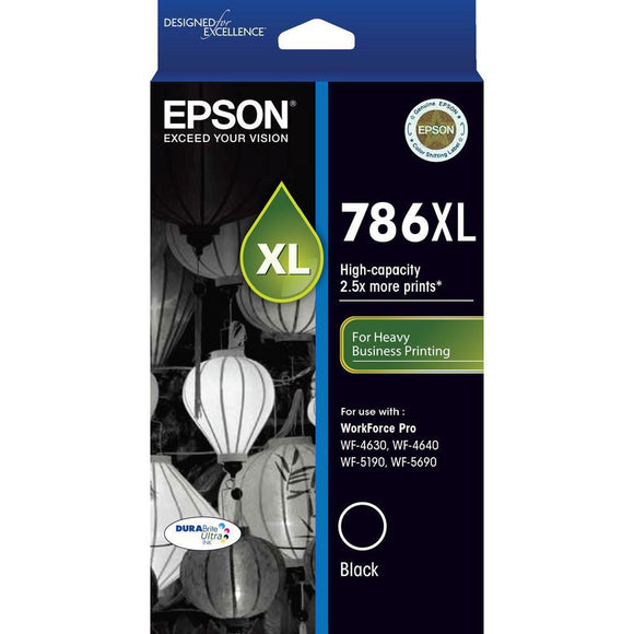 Genuine Original Epson 786XL Black Ink Cartridge Toner High Capacity T787192