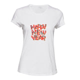 Floral Happy Chinese New Year Cute White Female Ladies Women T Shirt Tee Top