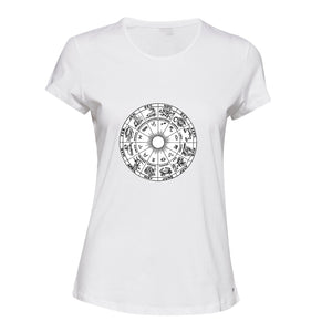 Unique Zodiac Horoscope Astrological Symbol Sign Ladies Women T Shirt Tee Top