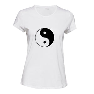 Ying Yang Tao Unique Spiritual Chinese Philosophy Ladies Women T Shirt Tee Top