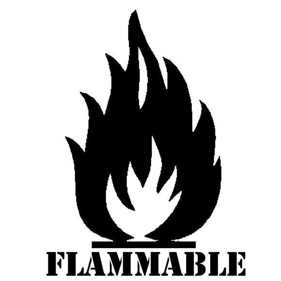 FLAMMABLE FIRE Large shipping label adhesive warning mailing sticky sticker 61x49mm