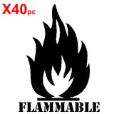 FLAMMABLE FIRE Large shipping label adhesive warning mailing sticky sticker 61x49mm