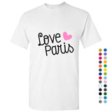 I Love Paris France City of Romance Lights Gift Men T Shirt Tee Top