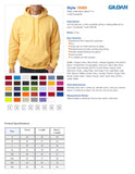 Gildan Black Hoodie Heavy Blend Basic Hooded Sweat Sweater Big Mens S -5XL