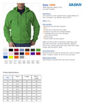 Gildan Navy Blue Zip Up Hoodie Heavy Blend Hooded Sweatshirt Sweater
