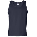 Gildan Navy Blue Tank Top Singlet Shirt S - 2XL Small Big Men's Heavy Cotton