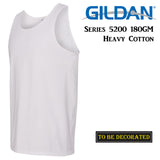 Gildan White Tank Top Singlet Shirt S - 3XL Small Big Men's Heavy Cotton