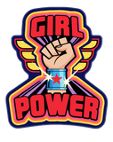 Girl Power Wonder Hand Woman Sign Pop Art White Ladies Women T Shirt Tee Top