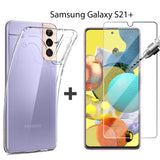 Samsung Galaxy S21+ PLUS Clear Case Cover and Tempered Glass Screen Protector