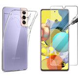 Samsung Galaxy S21+ PLUS Clear Case Cover and Tempered Glass Screen Protector