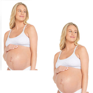 2x Bonds Maternity Nursing Breastfeeding Pregnancy Seamfree Crop Bra Grey YYCEY