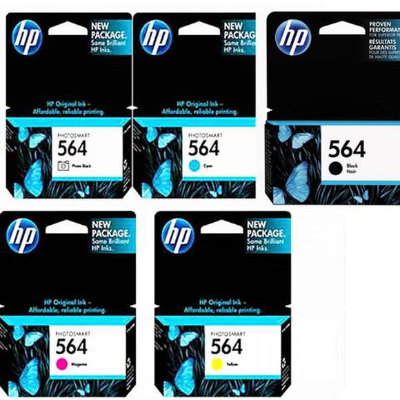 GENUINE Original HP 564 5 Colours Value Pack Ink Cartridge Toner