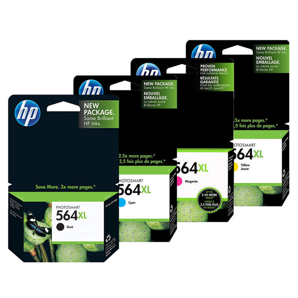 GENUINE Original HP Photosmart 564XL 4 Ink Cartridge Toner Value Pack