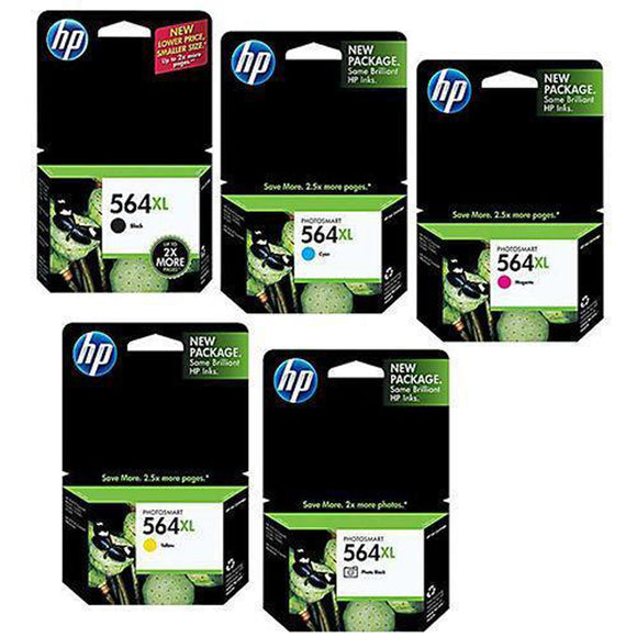 GENUINE Original HP Photosmart 564XL 5 Ink Cartridge Toner Value Pack