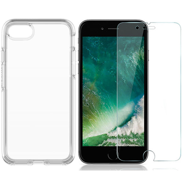 Apple iPhone 7 TPU clear case cover and 4H anti-scratch front screen protector