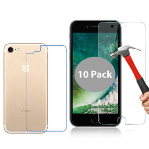 x10 Tempered Glass Screen Protector for Apple iPhone SE 2022 Front + Back Film