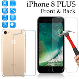 9H Tempered Glass screen protector for Apple iPhone 8 PLUS front + Anti-scratch back