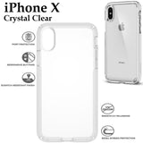 Apple iPhone X TPU Slim transparent crystal clear bumper cushion back case cover