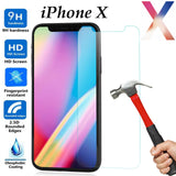 Tempered Glass 9H Guard screen protector for Apple iPhone X front + Back