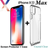 Apple iPhone Xs MAX clear case cover and 4H anti-scratch front screen protector