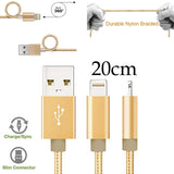 20cm Apple iPhone 7 8 X Xs XR 11 12 13 14 Plus Pro Max Mini Data Lightning Charger Cable Cord Short