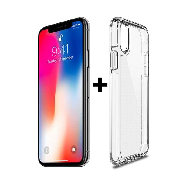 Apple iPhone Xs MAX clear case cover and 4H anti-scratch front screen protector