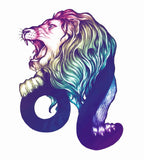 Leo Lion Roar Zodiac Horoscope Astrological White Ladies Women T Shirt Tee Top