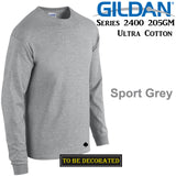 Gildan Long Sleeve T-SHIRT Sport Grey basic tee S - 5XL Men's Ultra Cotton