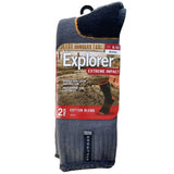 Holeproof Explorer 5 Pair Socks Extreme Impact Mens Thick Work Cotton Mid Calf Crew Charcoal Marle Bulk 970 SZWO2W