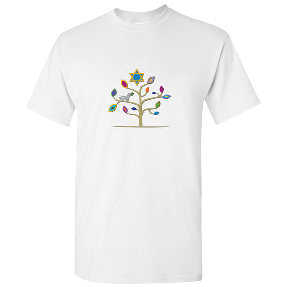 Traditional Jewish Happy Passover Tree Pesaḥ White Men T Shirt Tee Top