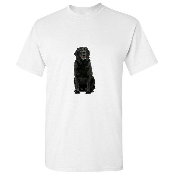 Cute Black Labrador Dog White Men T Shirt Tee Top