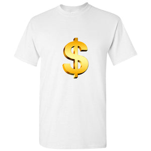Rich Money Dollar Cash Fortune Gold Sign White Men T-Shirt Shirt Tee Top