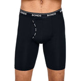 2x Bonds Guyfront Microfibre Long Trunks Mens Boxer Shorts Underwear Black MX64