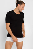 Holeproof Aircel Thermal Mens T-shirt Short Sleeve Tee Top MYQ31A Black Waffle Knit