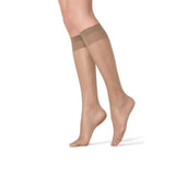 10x RazzaMatazz Sheer Knee-Hi High Women Pantyhose Socks Natural Beige H80043 Bulk 15 Denier