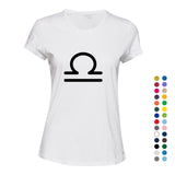 Libra Zodiac Horoscope Astrological Symbol Sign Ladies Women T Shirt Tee Top