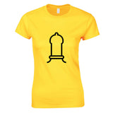 Adult Dick Penis Condom Joke Funny Art Ladies Women T Shirt Tee Top