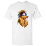 Afghan Girl Sharbat Gula Bibi Portrait Art White Men T Shirt Tee Top