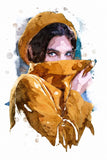 Afghan Girl Sharbat Gula Bibi Portrait Art White Men T Shirt Tee Top